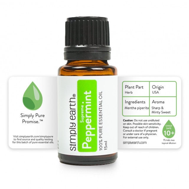 Peppermint Simply Earth 100 Pure Essential Oil 15ml CAYA Massage Therapy